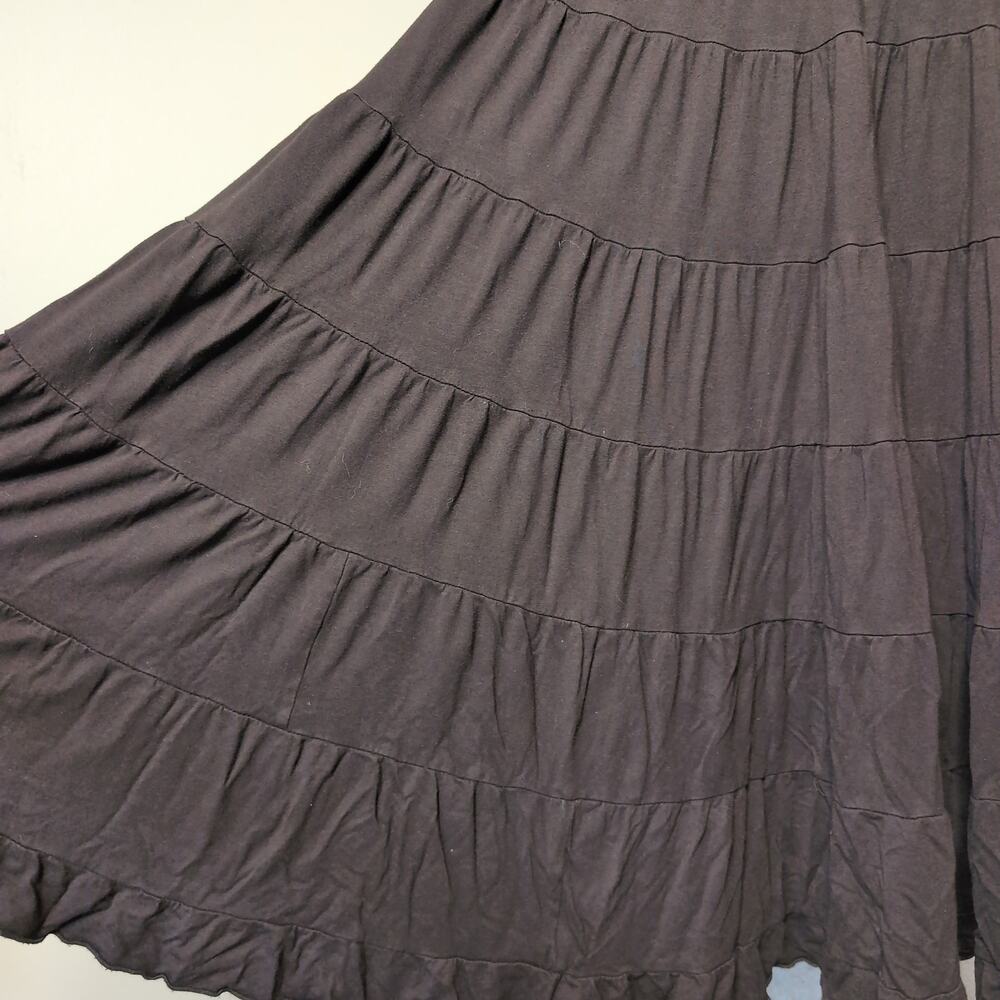 Tiered Ruffle Hem Maxi Skirt Boho - Picture 2 of 5